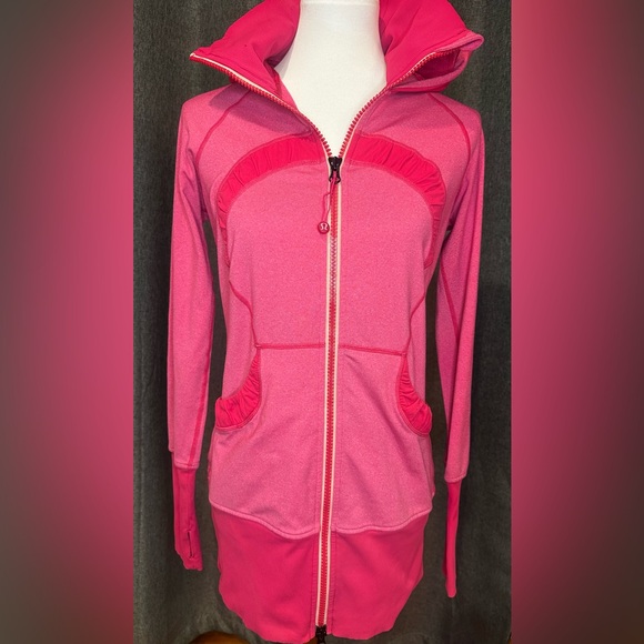 lululemon athletica stride double zip jacket Sz 8 - Picture 2 of 10